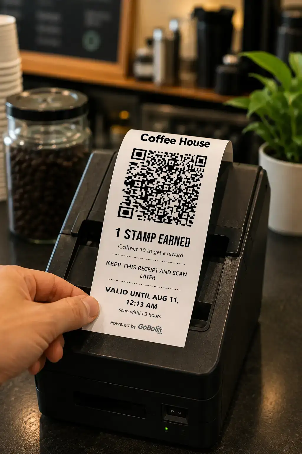 Printed QR receipt